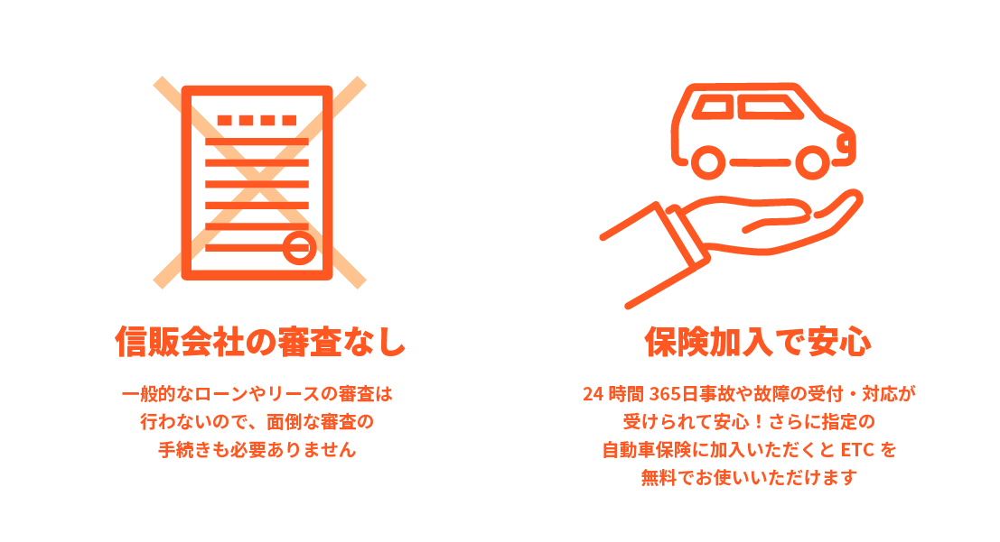 さらに！ 信販会社の審査なし 保険加入で安心